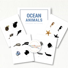 Load image into Gallery viewer, Ocean Animals Shadow Matching
