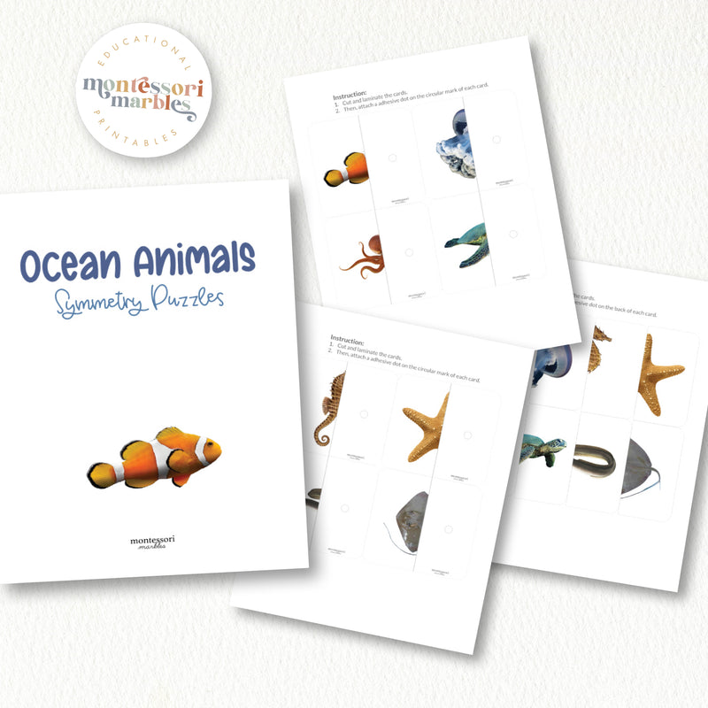 Ocean Animals Two-Piece Puzzles