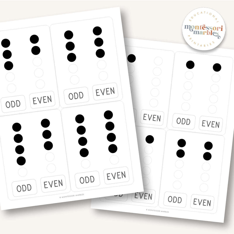 Odd vs Even Clip Cards
