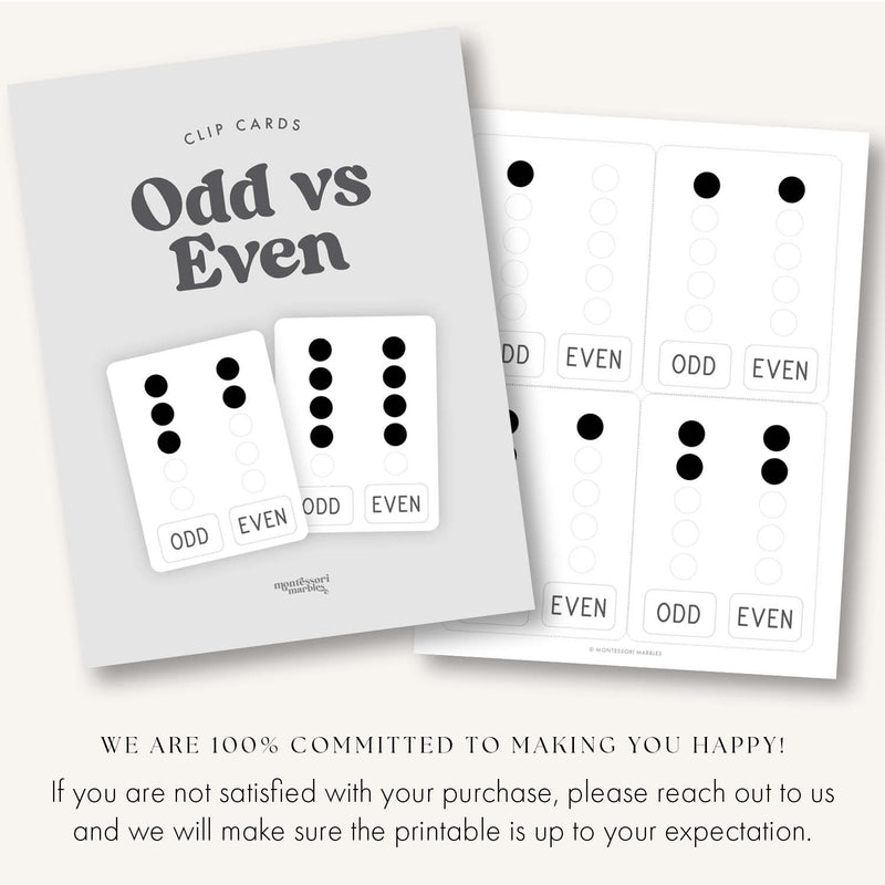Odd vs Even Clip Cards