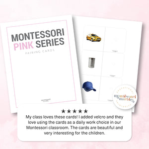 Montessori Pink Series Pairing Cards