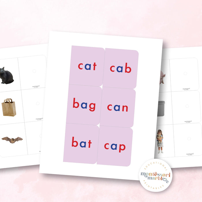 Montessori Pink Series Pairing Cards