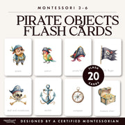Pirate-themed vocabulary flash cards for summer exploration — ages 3-6