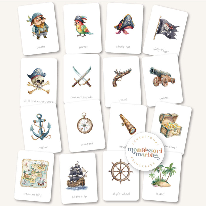 Pirate Objects Flash Cards
