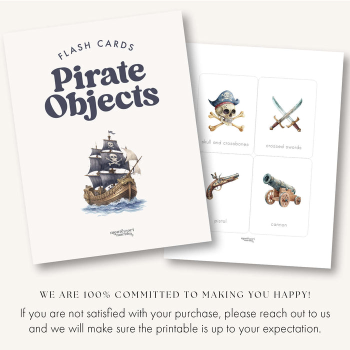 Pirate Objects Flash Cards