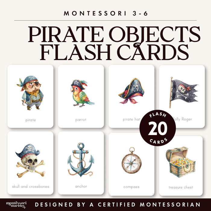 Pirate Objects Flash Cards