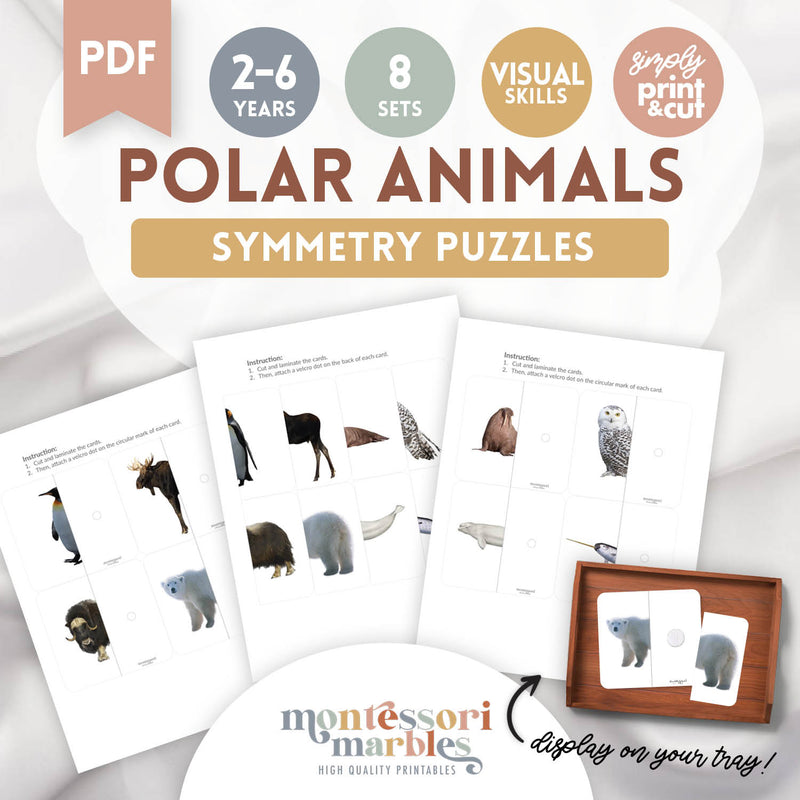 Polar Animals Two-Piece Puzzles