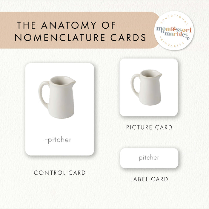 Practical Life Tools Nomenclature Cards