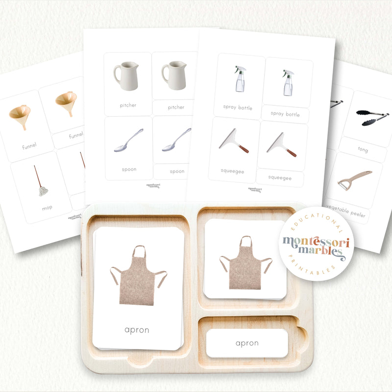 Practical Life Tools 3-Part Cards