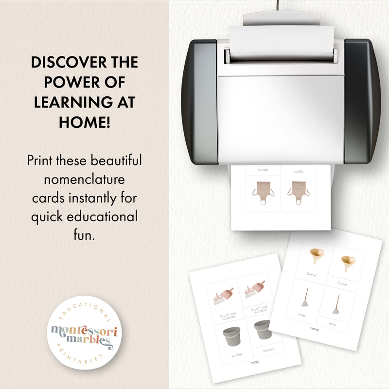Practical Life Tools 3-Part Cards