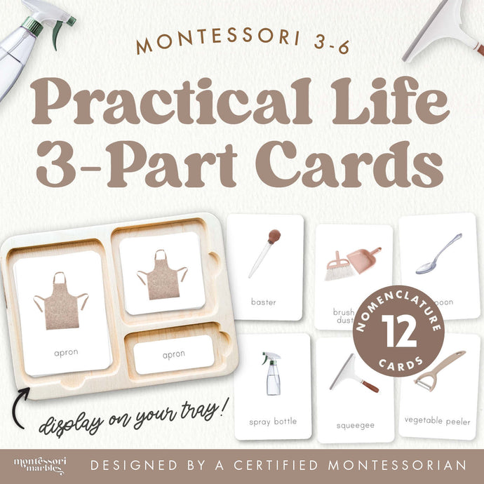 Practical Life Tools Nomenclature Cards