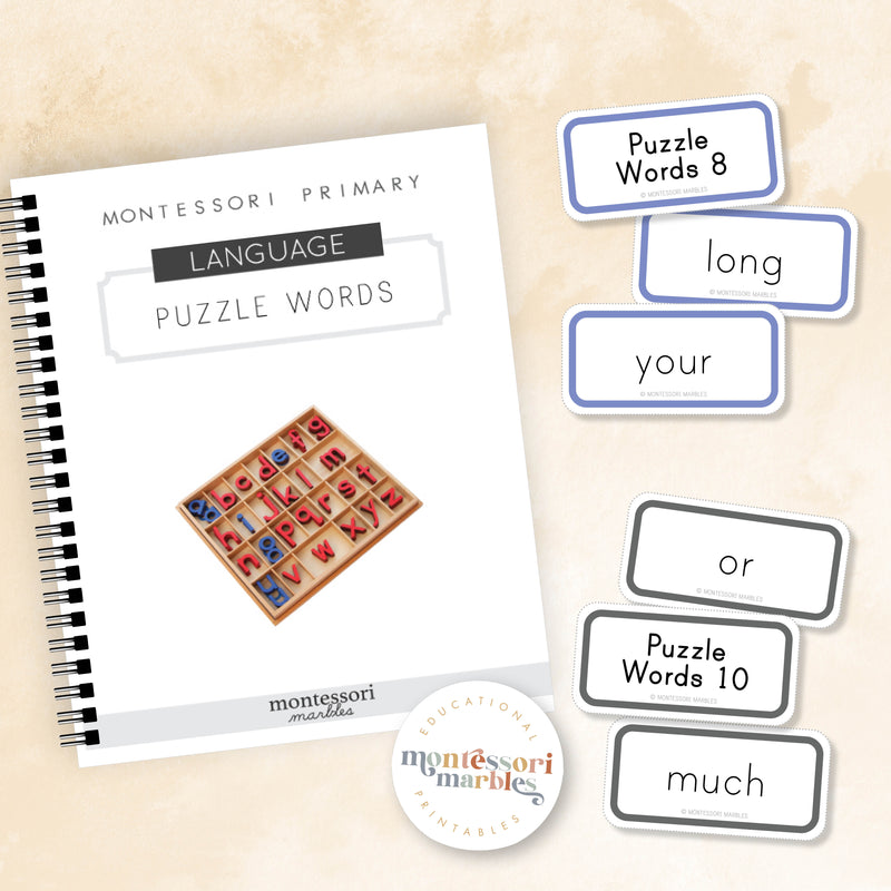 Sight Words (Montessori Puzzle Words)