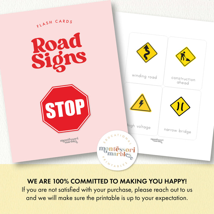 Road Signs Flash Cards