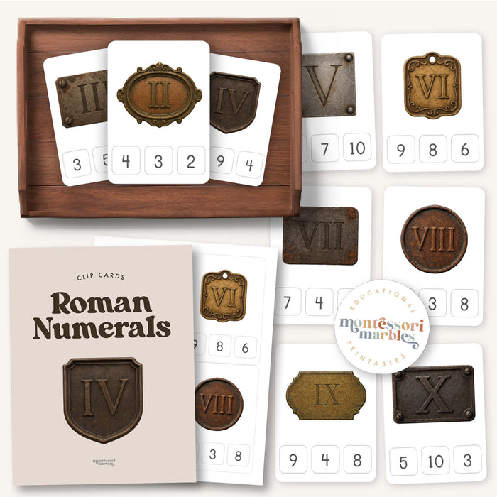 Roman Numerals Clip Cards