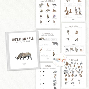 Safari Animals Activity Workbook