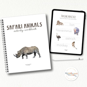 Safari Animals Activity Workbook