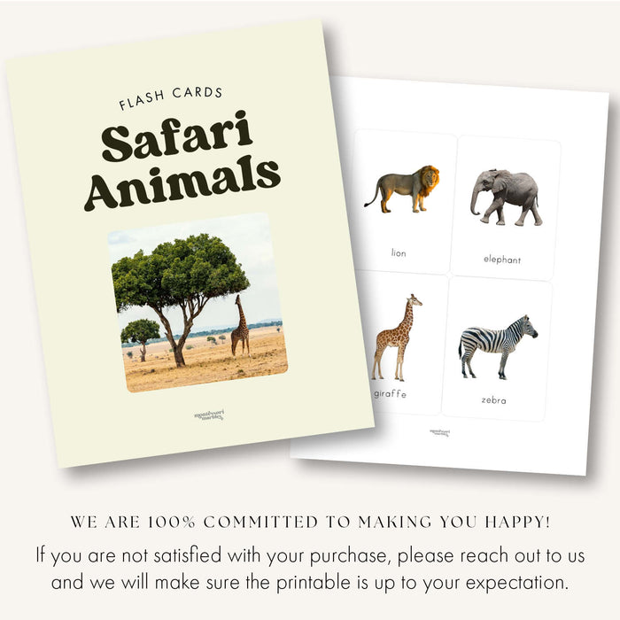 Safari Animals Flash Cards