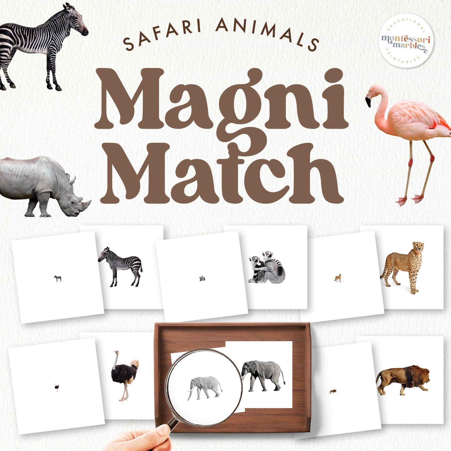 Safari Animals Magni-Match