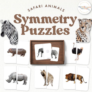 Safari Animals Symmetry Puzzles