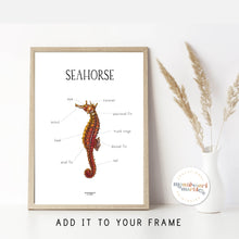 Load image into Gallery viewer, Seahorse Anatomy Worksheet
