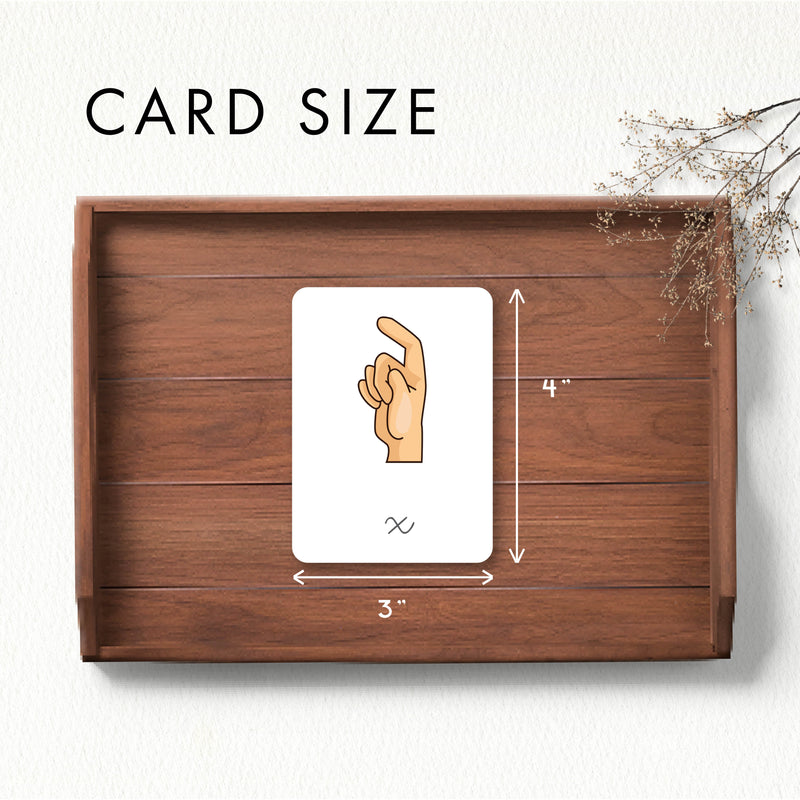 American Sign Language Nomenclature Cards (Cursive)
