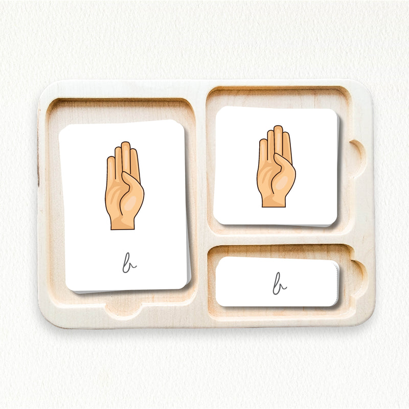 American Sign Language Nomenclature Cards (Cursive)