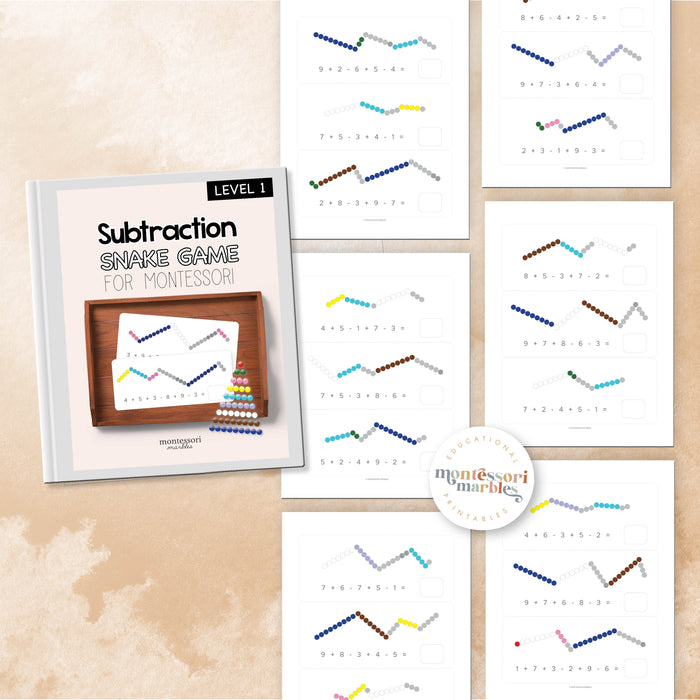 Snake Game Subtraction Workbook