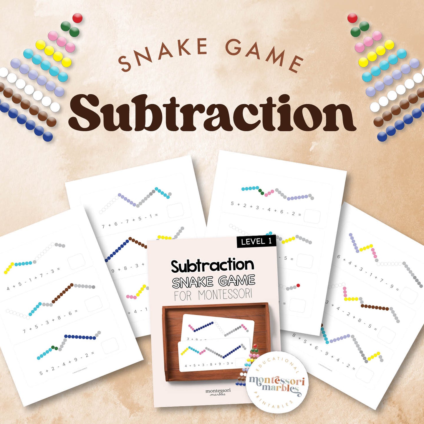 Snake Game Subtraction Workbook