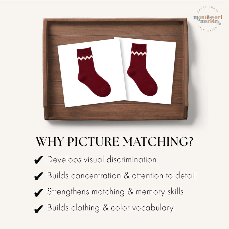 Socks Picture Matching Cards