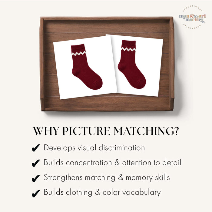 Socks Picture Matching Cards