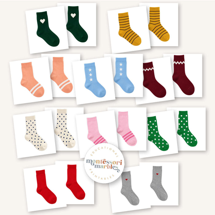 Socks Picture Matching Cards