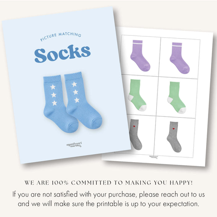 Socks Picture Matching Cards