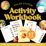 Solar system activity workbook with astronomy and space exploration — ages 3-6