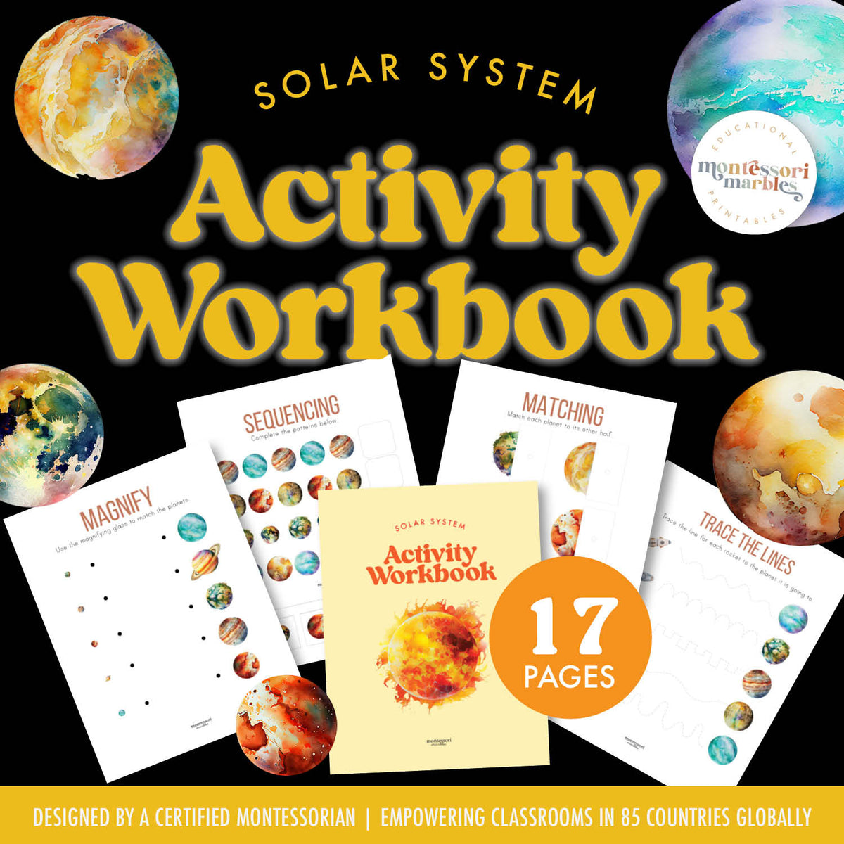 Solar System Activity Workbook | Space Science Ages 3-5 | Preschool ...