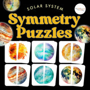 Solar system symmetry puzzles for space learning