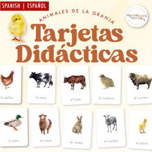 Load image into Gallery viewer, Animales de La Granja Tarjetas Didácticas
