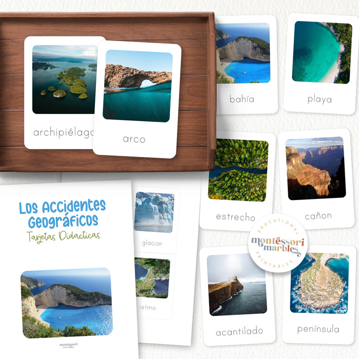 Landforms Spanish Flash Cards