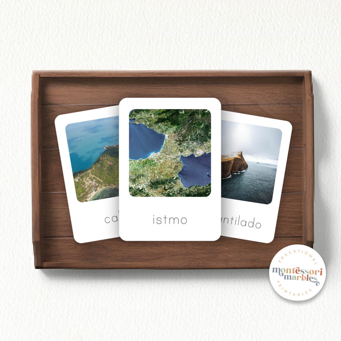 Landforms Spanish Flash Cards