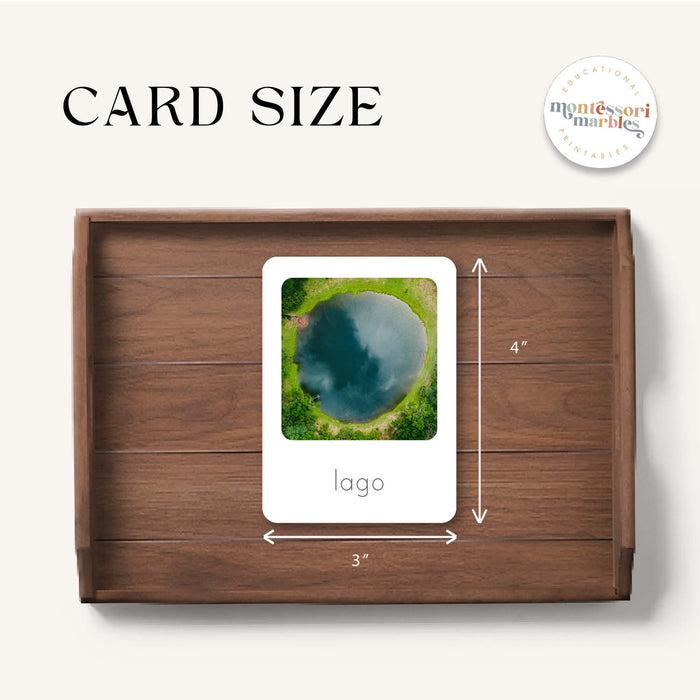Landforms Spanish Flash Cards