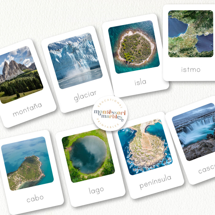 Landforms Spanish Flash Cards