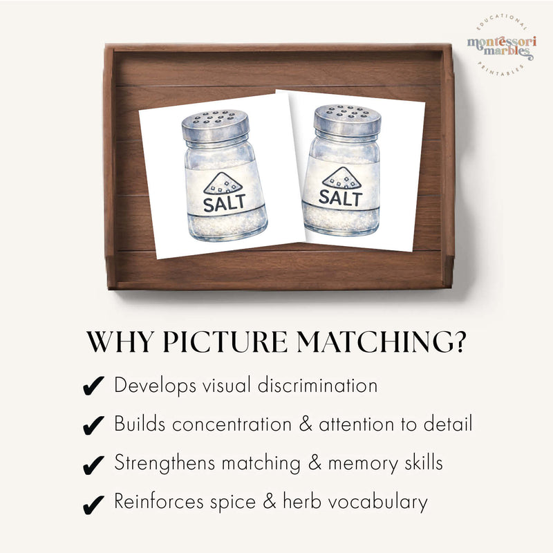 Spices & Herbs Picture Matching Cards