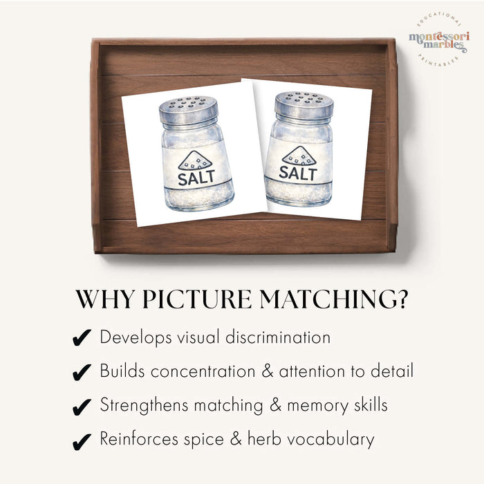 Spices & Herbs Picture Matching Cards