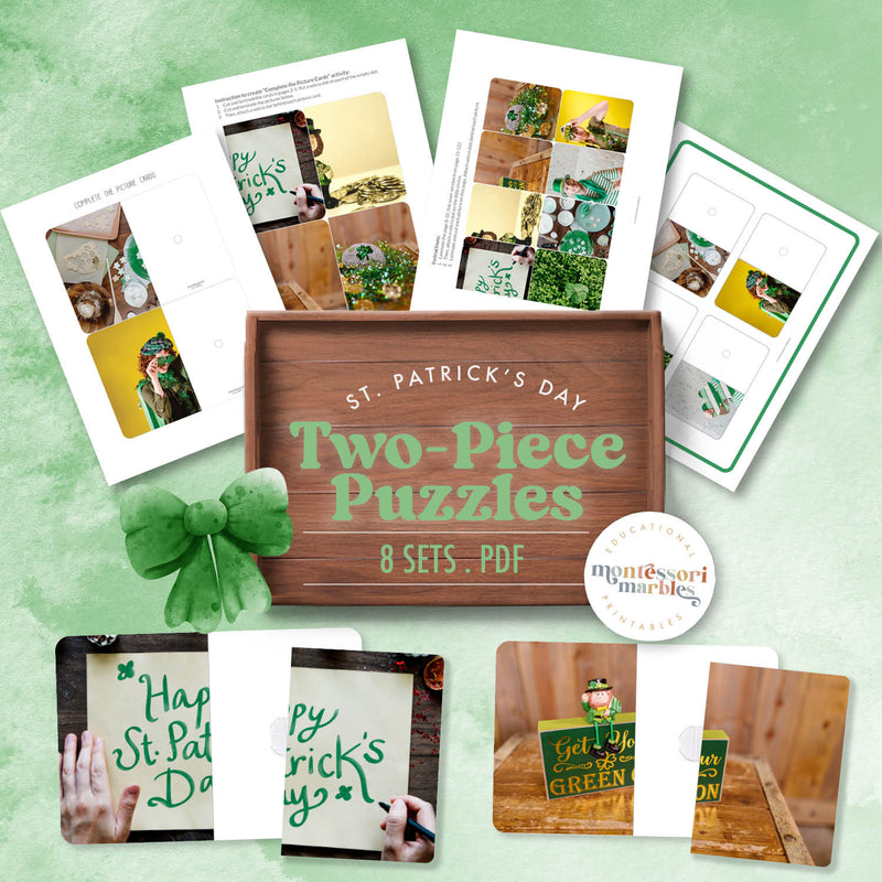 St. Patrick's Day complete-the-picture activity — finish Irish-themed drawings, ages 3-6