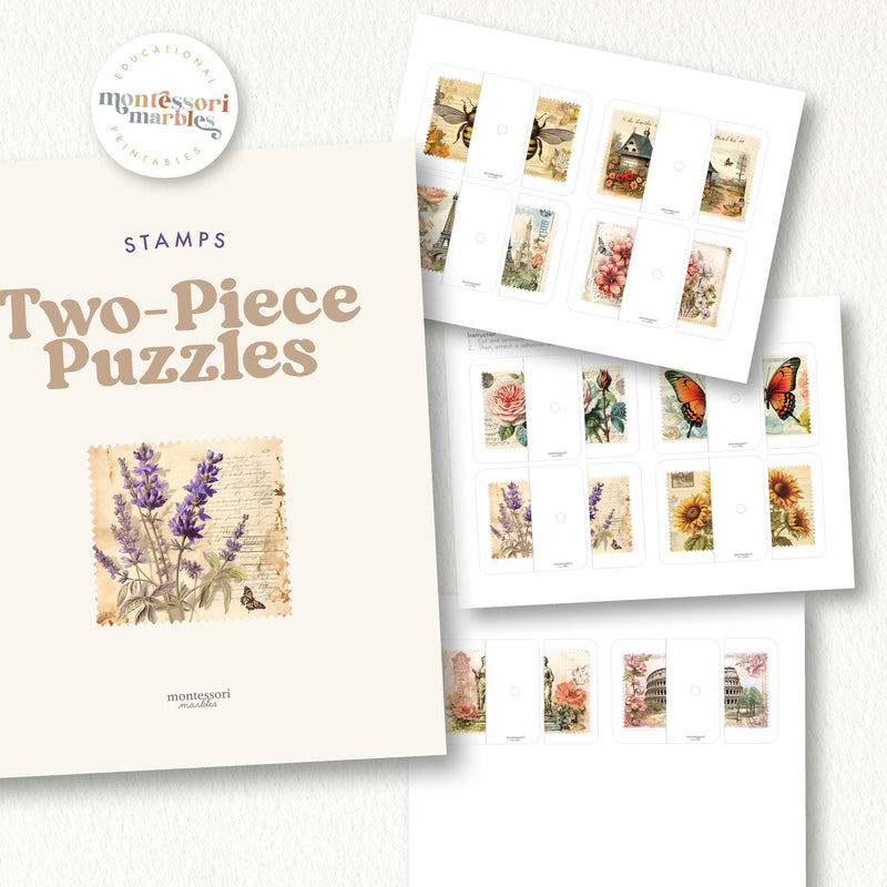 Stamps Two-Piece Puzzles