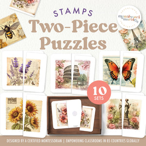 Stamps Two-Piece Puzzles