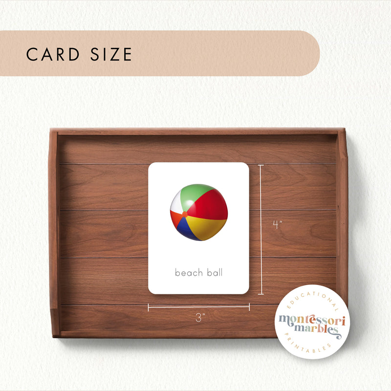 Summer Montessori 3-Part Cards