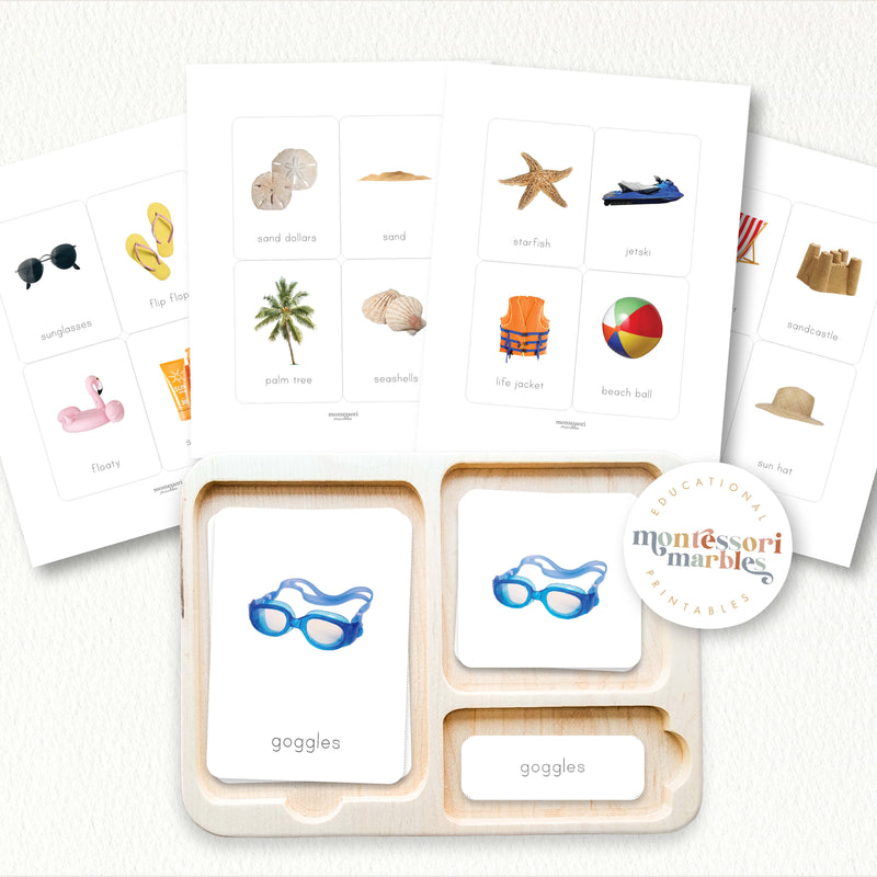 Summer Montessori 3-Part Cards