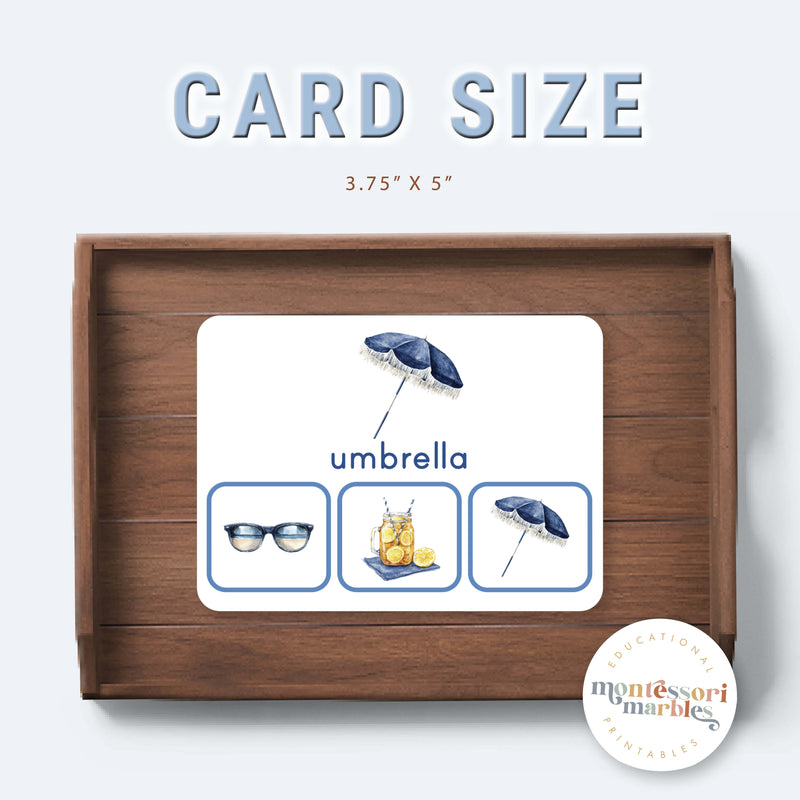 Summer Picture Matching Clip Cards