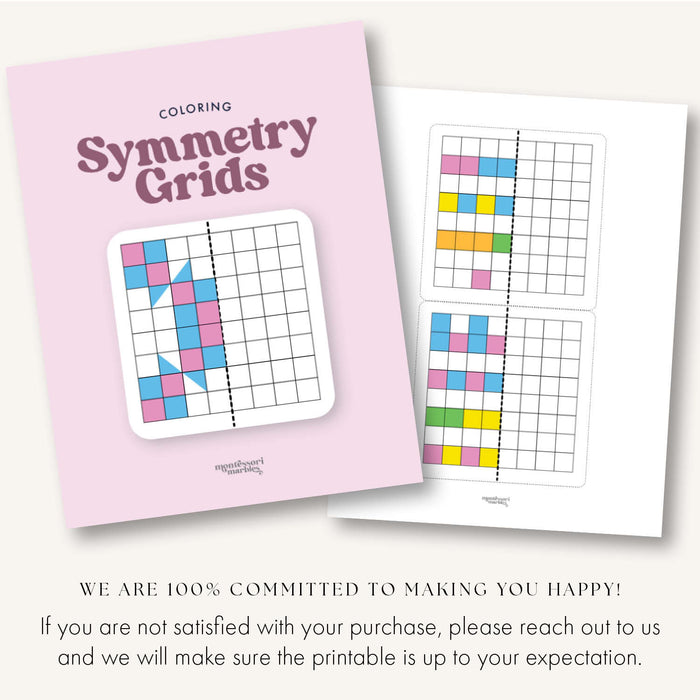 Symmetry Grids Coloring Cards