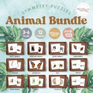 Symmetry Puzzles Animal Bundle